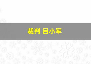 裁判 吕小军